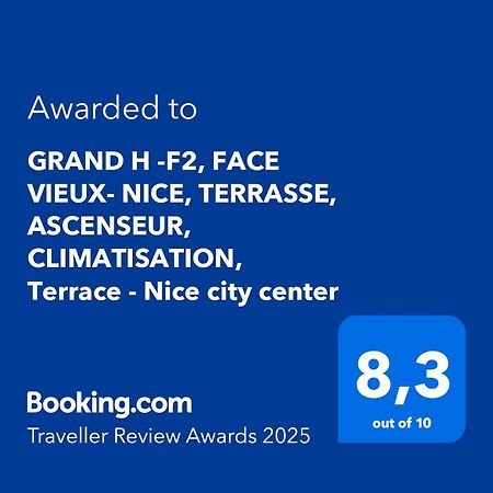 Grand H -F2, Face Vieux- Nice, Terrasse, Ascenseur, Climatisation, Terrace - Nice City Center Exterior photo